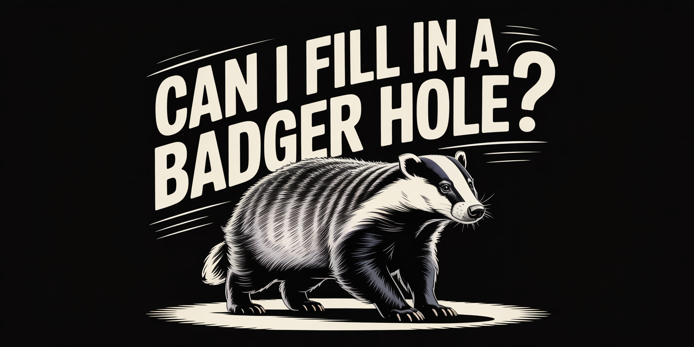 Can I fill in a badger hole?