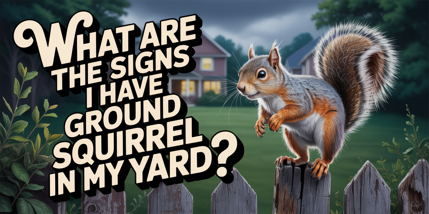 What are the signs I have ground squirrel in my yard?