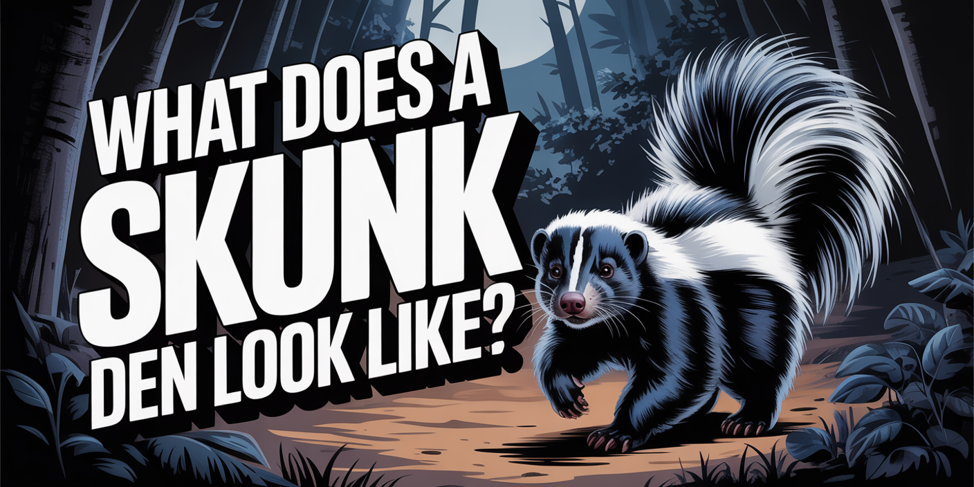What does a skunk den look like?